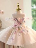 Luxury Flower Girl Dress for Piano Performance and Stage Host Pageant Tulle Gown