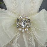 Handmade Ivory Puppy Wedding Dress for Dog&Cat Outfit Birthday Party & Photoshoot