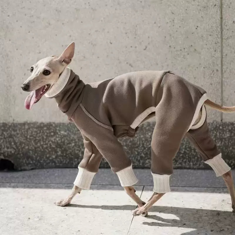 Italian Greyhound Fleece Onesie – Warm Dog Pajamas for Iggy & Whippet